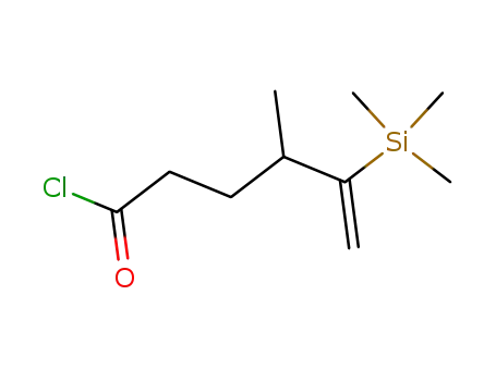 Molecular Structure of 86534-32-9 (5-Hexenoyl chloride, 4-methyl-5-(trimethylsilyl)-)