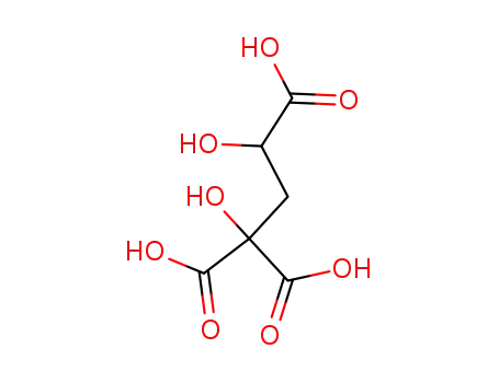 Molecular Structure of 82848-19-9 (1,3-dihydroxy-propane-1,1,3-tricarboxylic acid)