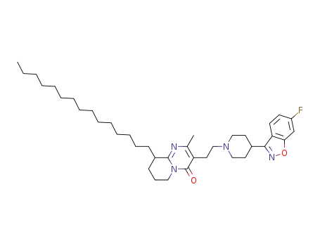 3-[2-[4-(6-fluoro-1,2-benzisoxazol-3-yl)-1-piperidinyl]ethyl]-6,7,8,9-tetrahydro-2-methyl-9-pentadecyl-4H-pyrido[1,2-a]pyrimidin-4-one