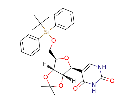 Molecular Structure of 1024616-70-3 (5'-O-(tert-butyldiphenylsilyl)-2',3'-O-(isopropylidene)pseudouridine)