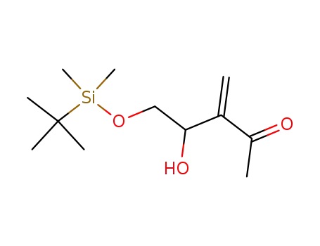 Molecular Structure of 866249-98-1 (3-[2-(<i>tert</i>-butyl-dimethyl-silanyloxy)-1-hydroxy-ethyl]-but-3-en-2-one)