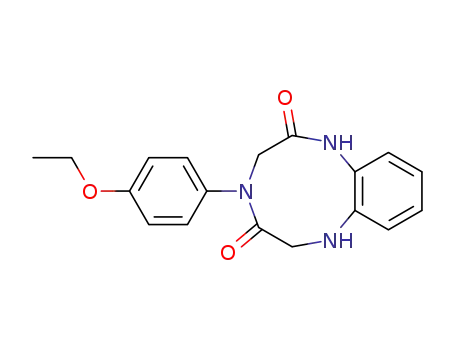 Molecular Structure of 130604-31-8 (4-(4-ethoxyphenyl)-3,4,6,7-tetrahydro-1H-1,4,7-benzotriazonine-2,5-dione)