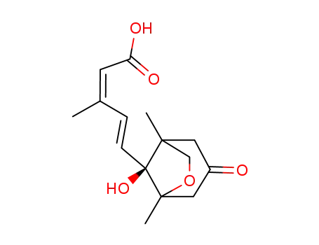 Molecular Structure of 24394-14-7 ((2Z,4E)-3-Methyl-5-[(1S)-1β-hydroxy-2,6-dimethyl-6β,2β-(epoxymethano)-4-oxocyclohexane-1-yl]-2,4-pentadienoic acid)