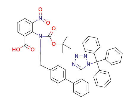 2-[(N-tert-butoxycarbonyl)-[[2'-[1-(triphenylmethyl)-1H-tetrazol-5-yl]biphenyl-4-yl]methyl]amino]-3-nitrobenzoic acid