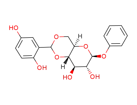 Molecular Structure of 1079921-54-2 (phenyl 4,6-O-(2,5-dihydroxybenzylidene)-β-D-glucopyranoside)