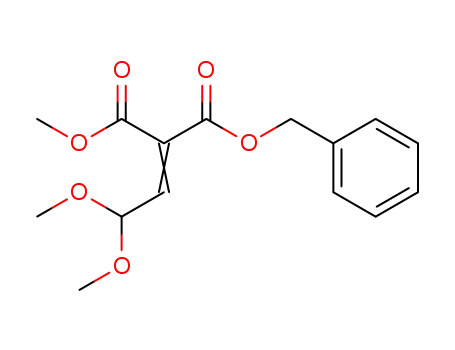 Molecular Structure of 161681-84-1 (2-[2,2-Dimethoxy-eth-(Z)-ylidene]-malonic acid benzyl ester methyl ester)