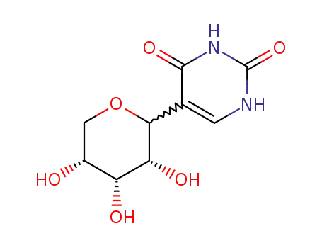 Molecular Structure of 20337-08-0 (2,4(1H,3H)-Pyrimidinedione,5-ribopyranosyl- (9CI))