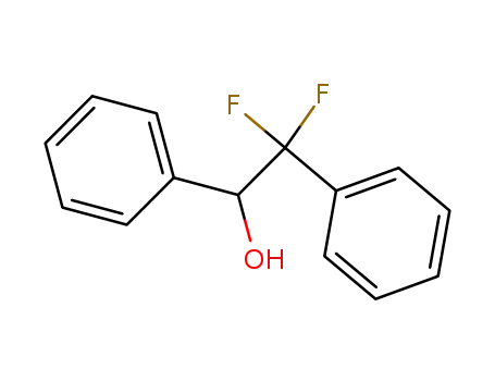 Molecular Structure of 1494-20-8 (2,2-difluoro-1,2-diphenylethan-1-ol)