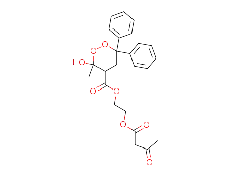 2-(3-oxobutanoyloxy)ethyl 3-hydroxy-3-methyl-6,6-diphenyl-1,2-dioxane-4-carboxylate