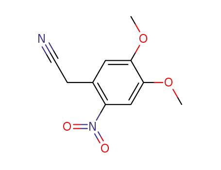 Molecular Structure of 17354-04-0 ((4,5-DIMETHOXY-2-NITRO-PHENYL)-ACETONITRILE)