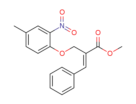 Molecular Structure of 1151898-86-0 ((E)-methyl 2-[(4-methyl-2-nitrophenoxy)methyl]-3-phenylacrylate)
