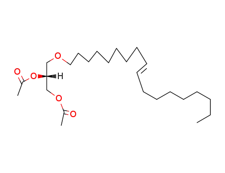 Molecular Structure of 106708-32-1 ((-)(R)-glycerol-1-oleyl ether-2.3-diacetate)