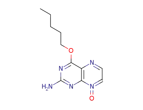 Molecular Structure of 146196-26-1 (2-amino-4-(pentyloxy)pteridine N<sup>(8)</sup>-oxide)