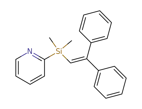 Molecular Structure of 270589-02-1 (1-dimethyl(2-pyridyl)silyl-2,2-diphenylethene)