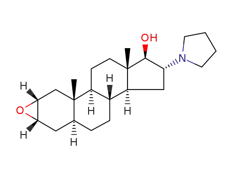 Molecular Structure of 930092-98-1 (2α,3α-epoxy-16α-(pyrrolidin-1-yl)-17β-hydroxy-5α-androstan)