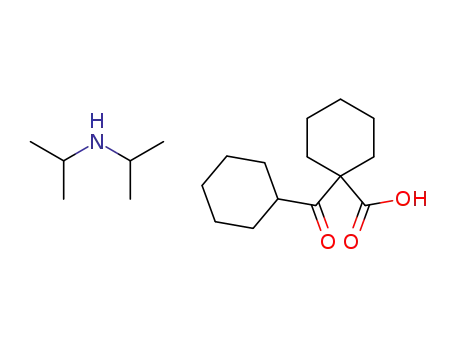 Molecular Structure of 61259-06-1 (1-Cyclohexanecarbonyl-cyclohexanecarboxylic acid; compound with diisopropyl-amine)