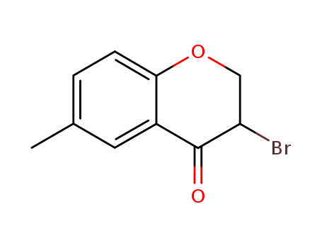 Molecular Structure of 67064-52-2 (4H-1-Benzopyran-4-one, 3-bromo-2,3-dihydro-6-methyl-)