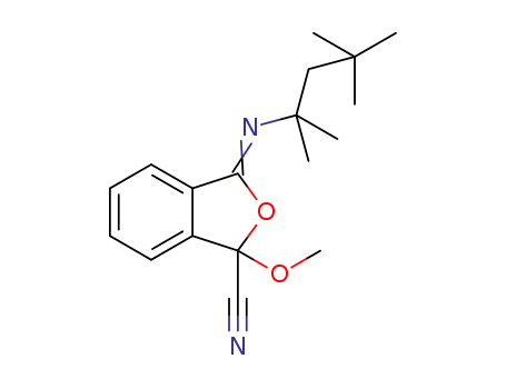 N-[3-cyano-3-methoxy-1(3H)-isobenzofuranylidene]-2,4,4-trimethyl-2-pentanamine