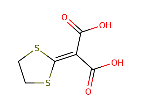Molecular Structure of 52322-05-1 (1,3-dithiolan-2-ylidenemalonic acid)