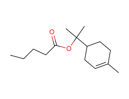 Molecular Structure of 14481-55-1 (1-methyl-1-(4-methylcyclohex-3-enyl)ethyl valerate)