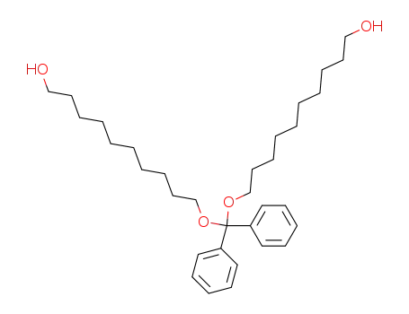 Molecular Structure of 91491-76-8 (1-Decanol, 10,10'-[(diphenylmethylene)bis(oxy)]bis-)