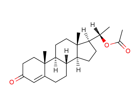 Molecular Structure of 5035-09-6 (20α-Acetoxy-4-pregnen-3-one)