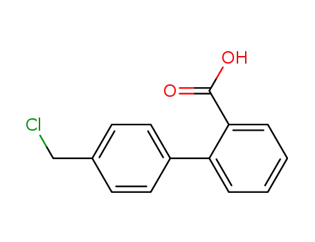 Molecular Structure of 667457-41-2 (4-(chloromethyl)biphenyl-2'-carboxylic acid)