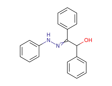 Molecular Structure of 32488-16-7 (Ethanone, 2-hydroxy-1,2-diphenyl-, phenylhydrazone)