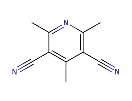 Molecular Structure of 1539-48-6 (3,5-Pyridinedicarbonitrile, 2,4,6-trimethyl-)