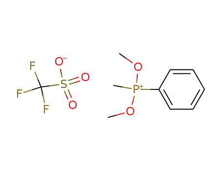 Molecular Structure of 64294-67-3 (phenylmethyldimethoxyphosphonium trifluoromethanesulfonate)