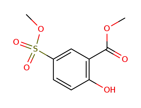 Molecular Structure of 83957-15-7 (2-hydroxy-5-methoxysulfonylbenzoicacid methyl ester)