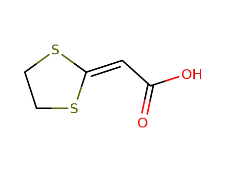 Molecular Structure of 72629-81-3 (2-(1,3-dithiolan-2-ylidene)acetic acid)