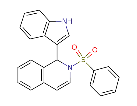 Molecular Structure of 63607-19-2 (Isoquinoline, 1,2-dihydro-1-(1H-indol-3-yl)-2-(phenylsulfonyl)-)