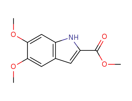Molecular Structure of 28059-24-7 (METHYL 5,6-DIMETHOXY-1H-INDOLE-2-CARBOXYLATE)