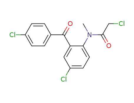 Molecular Structure of 99833-82-6 (N-<4-chloro-2-(4-chlorobenzoyl)phenyl>-N-methylchloroacetamide)