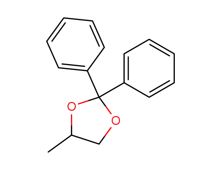 Molecular Structure of 77130-19-9 (1,3-Dioxolane, 4-methyl-2,2-diphenyl-)
