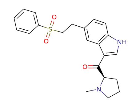 (R)-(1-methylpyrrolidin-2-yl)(5-(2-(phenylsulfonyl)ethyl)-1H-indol-3-yl)methanone