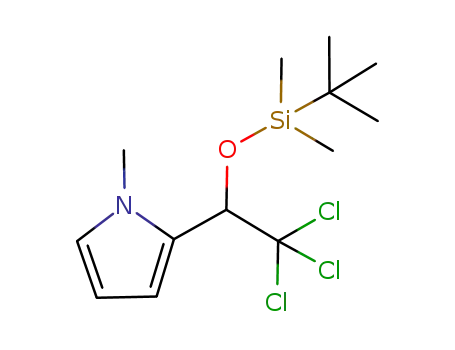 Molecular Structure of 1027382-30-4 (2-[1-(tert-butyldimethylsilanyloxy)-2,2,2-trichloroethyl]-1-methyl-1H-pyrrole)