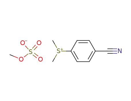 Molecular Structure of 98516-43-9 (Sulfonium, (4-cyanophenyl)dimethyl-, methyl sulfate)