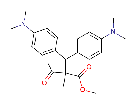 Molecular Structure of 861524-47-2 (2-(4,4'-bis-dimethylamino-benzhydryl)-2-methyl-acetoacetic acid methyl ester)