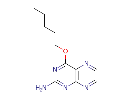 Molecular Structure of 146196-25-0 (2-amino-4-(pentyloxy)pteridine)