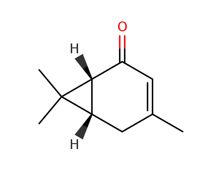 Molecular Structure of 22327-32-8 ((1R,6S)-4,7,7-trimethylbicyclo[4.1.0]hept-3-en-2-one)