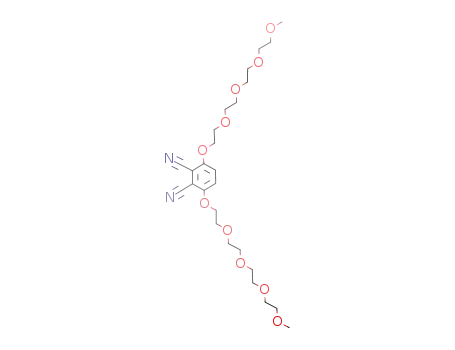 Molecular Structure of 1104643-16-4 (C<sub>6</sub>H<sub>2</sub>(O(CH<sub>2</sub>CH<sub>2</sub>O)4CH<sub>3</sub>)2(CN)2)