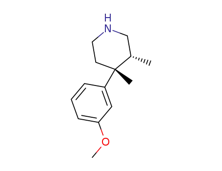 Molecular Structure of 149655-33-4 ((3R,4R)-4-(3-methoxyphenyl)-3,4-dimethylpiperidine)