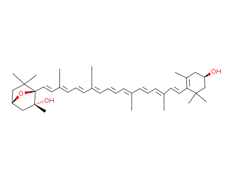 Molecular Structure of 103955-77-7 (b,b-Carotene, 3,6-epoxy-5,6-dihydro-3',5-dihydroxy-,(3S,3'R,5R,6R)-)