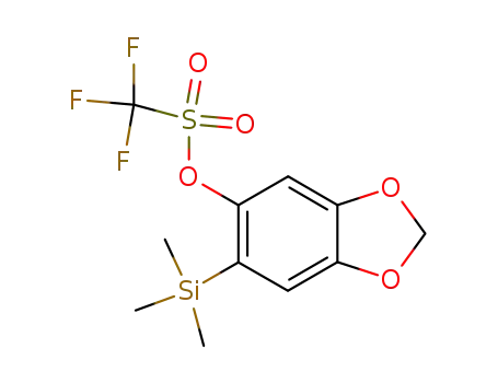 Molecular Structure of 717903-52-1 (6-(trimethylsilyl)benzo[d][1,3]dioxol-5-yl triflate)