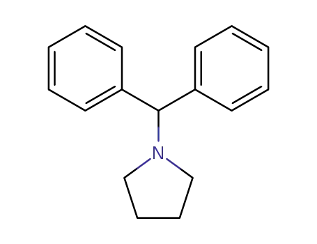 Molecular Structure of 6622-08-8 (1-(diphenylmethyl)pyrrolidine)