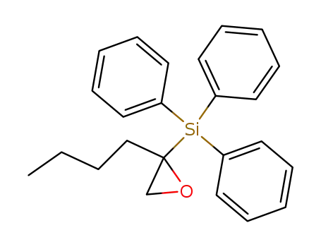 Molecular Structure of 119101-55-2 (1,2-epoxy-2-hexyl(triphenyl)silane)