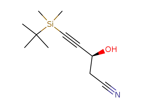 Molecular Structure of 153968-98-0 ((3S)-5-(t-butyldimethylsilyl)-3-hydroxy-4-pentynenitrile)