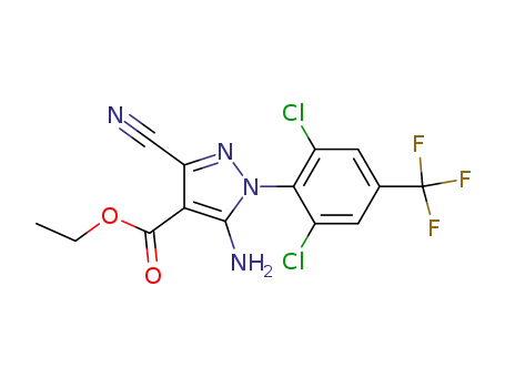 5-amino-3-cyano-1-(2,6-dichloro-4-trifluoromethylphenyl)-4-carboethoxypyrazole